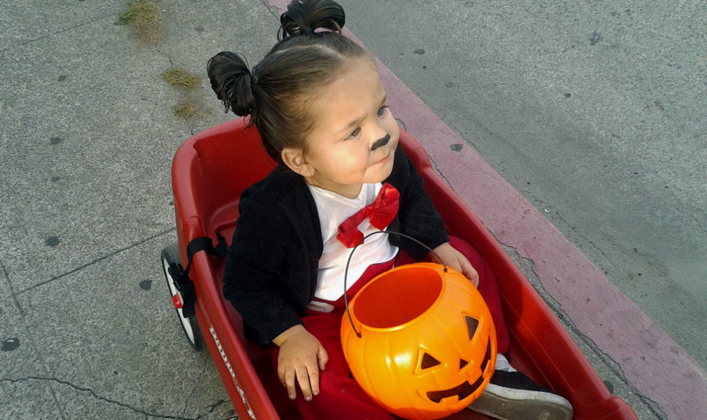 A family participating in the Trick-or-Treat on 23rd Street event in 2019. (Photo by Mike Kinney)