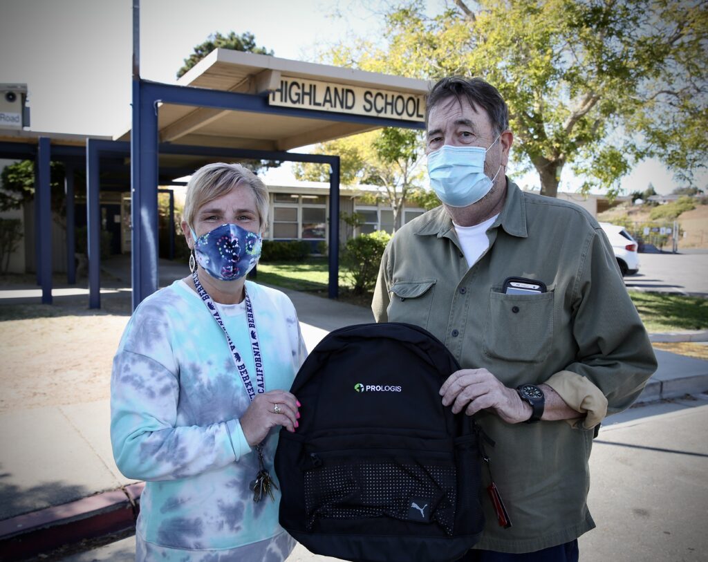 Prologis, new owner of Hilltop Mall property, donates backpacks to local kids, offers update on site's future