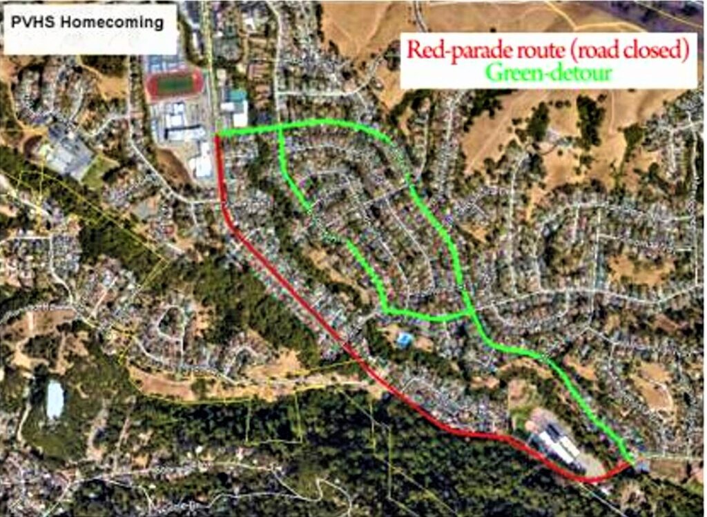 Pinole Valley High School celebrates its annual Homecoming Parade.