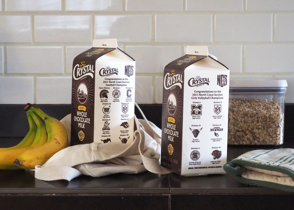 Crystal Creamery honors Salesian's champion football team on milk cartons
