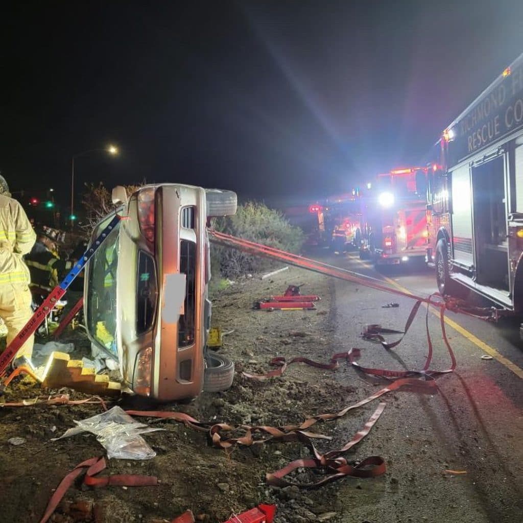 Richmond firefighters rescue person trapped under car