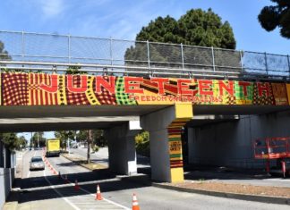 Mural artists wrap up Juneteenth Freedom Underpass project Mural artists wrap up Juneteenth Freedom Underpass project