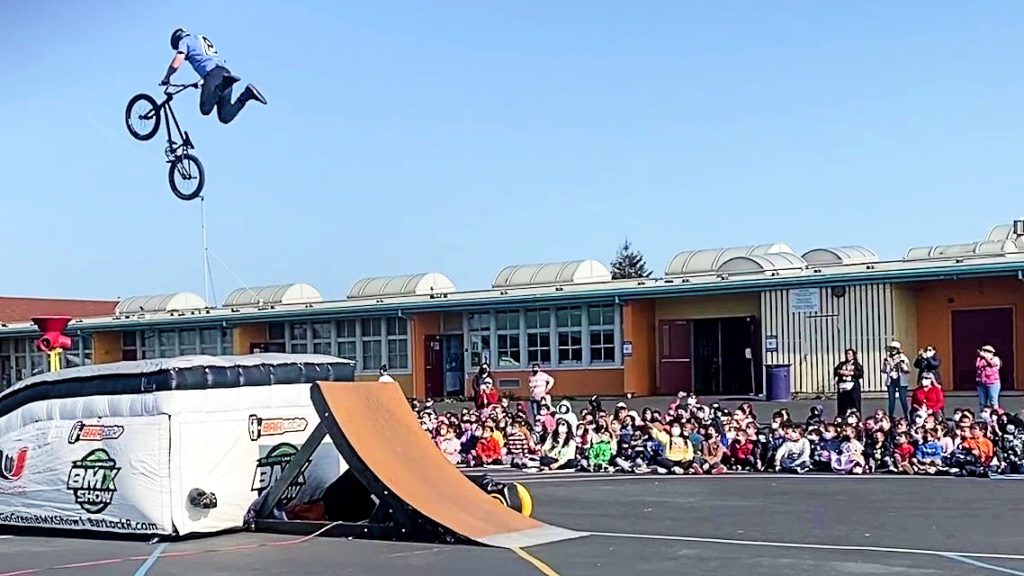 BMX bikers bedazzle Richmond students with stunts, secrets to success
