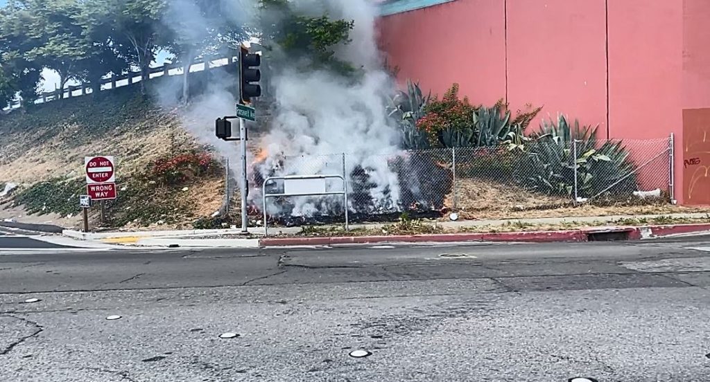 Richmond firefighters douse underpass blaze