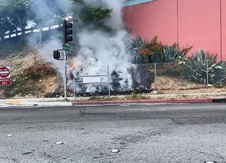 Richmond firefighters douse overpass blaze Richmond firefighters douse underpass blaze