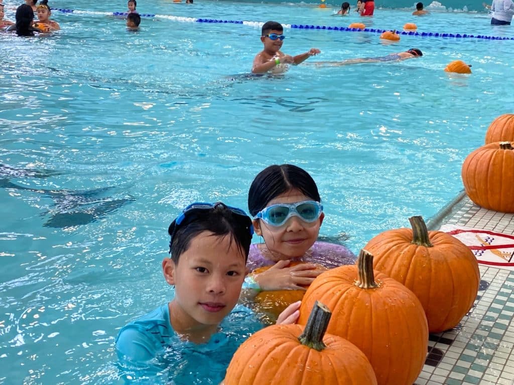 Over 150 people attend floating pumpkin patch at The Plunge
