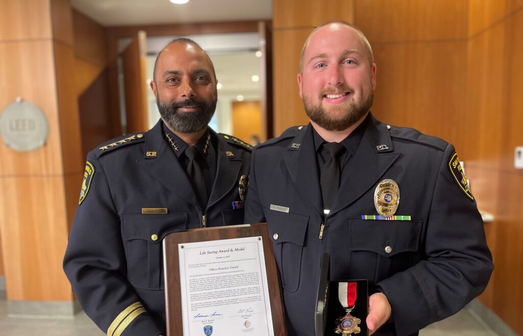 San Pablo officer honored for saving 1-week-old baby's life