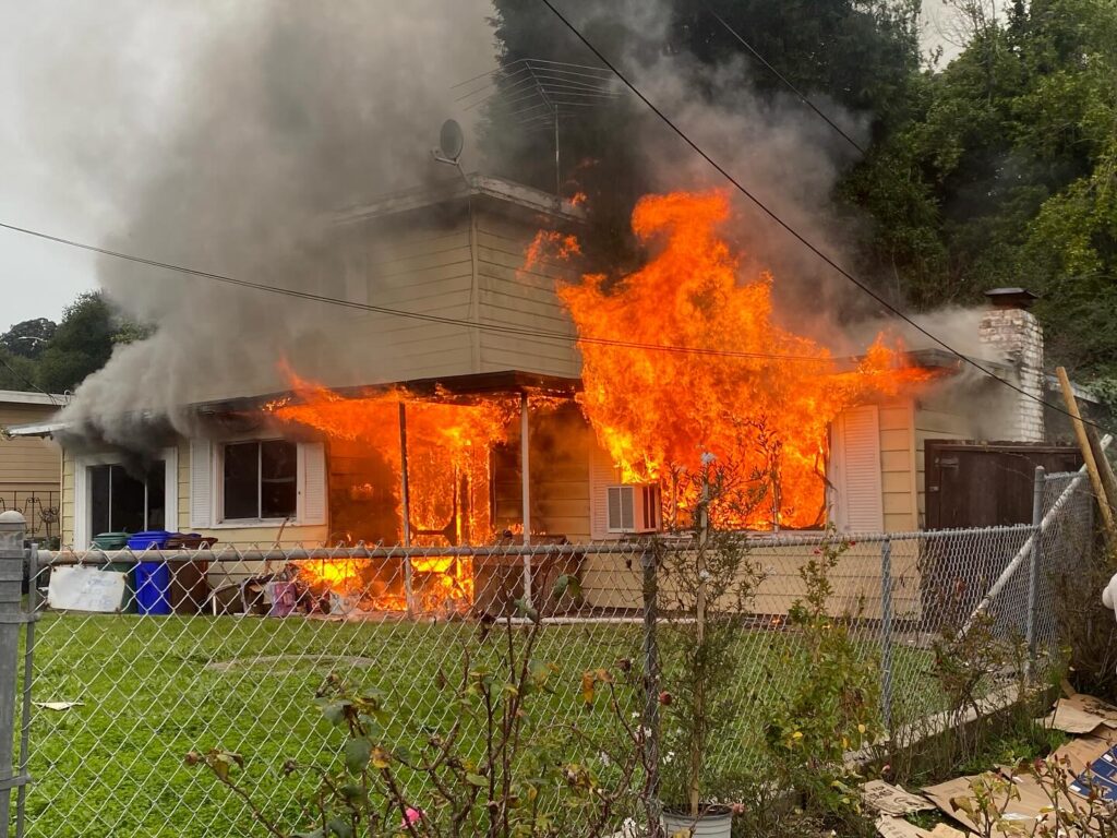 Firefighters rescue victim trapped in blazing El Sobrante home