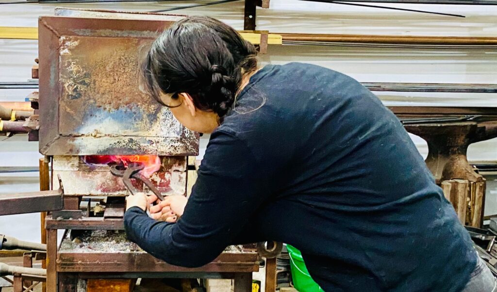 Fire and hammers forge beauty at Richmond blacksmith’s studio