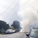 Garbage truck fire spreads to powerline in Richmond Garbage truck fire spreads to powerline in Richmond