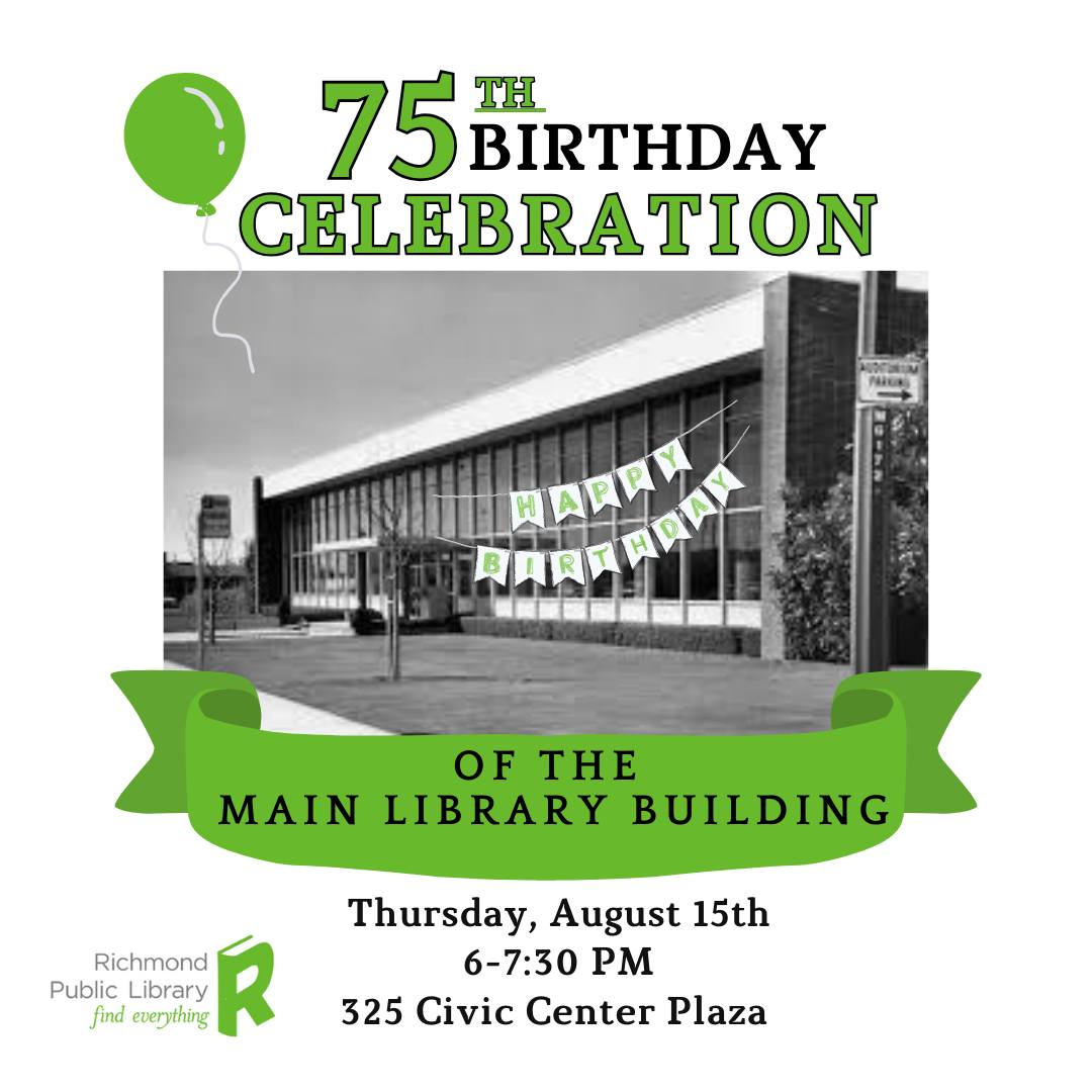 Richmond Main Library's 75th birthday to be celebrated