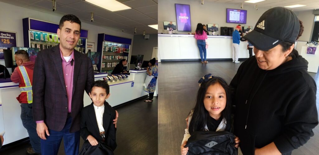 Metro by T-Mobile distributes 200 backpacks filled with school supplies