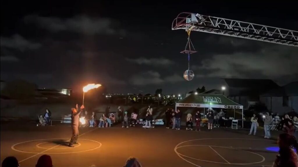 Richmond firefighters lend ladder truck for Roller Disco Party