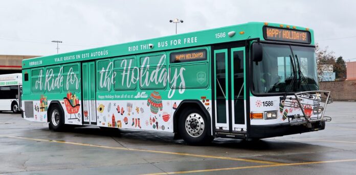 AC Transit holiday bus offering free rides since 1963