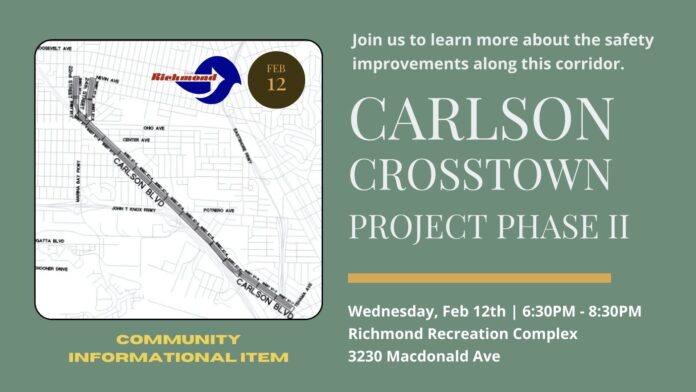 Community meeting to discuss bike lanes planned along Carlson Blvd.