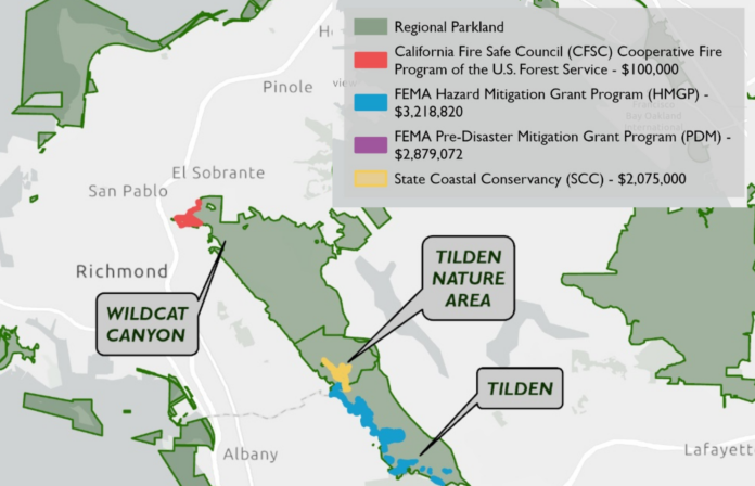 EBRPD to spend $200K to reduce fire fuels in Wildcat Canyon Regional Park