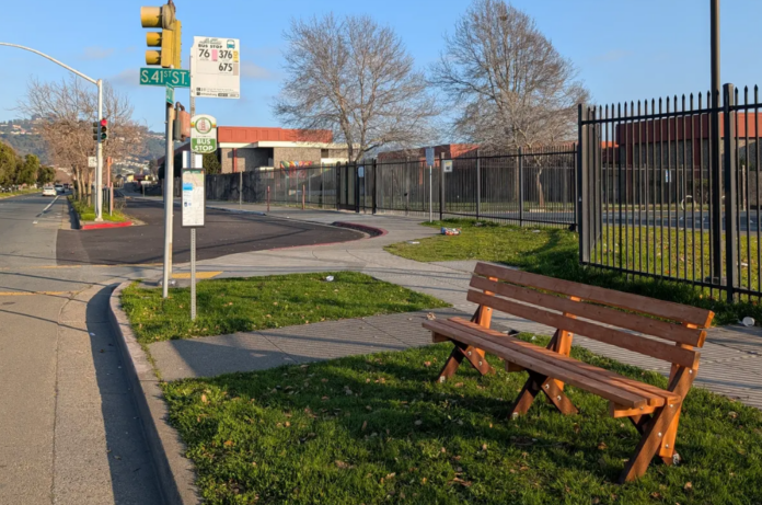 Bush bench by Kennedy High Richmond council backs plan for citizen-built bus benches