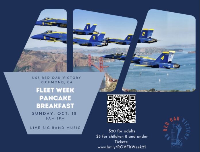 Blue Angels with a side of pancakes on the Red Oak Victory