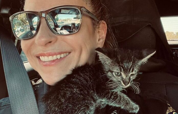 Richmond police officer rescues kitten from garage fire