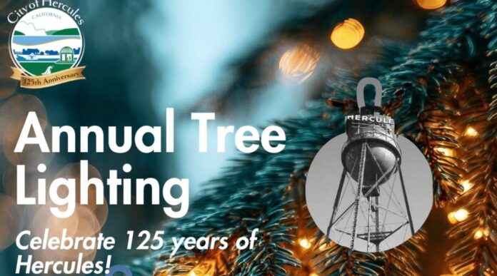 Hercules celebrates 125th anniversary with holiday tree lighting