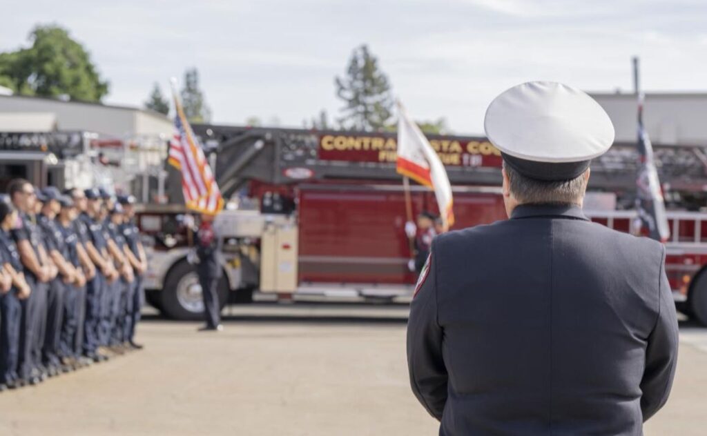 Last shift ceremony honors retiring Con Fire Chief Lewis Broschard